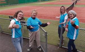 Van links naar rechts: Irene, Anja, Juultje en Lyda