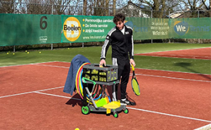 Rick Sebök in actie tijdens de training